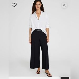 Club Monaco Wide Leg Borrem Pant, Black